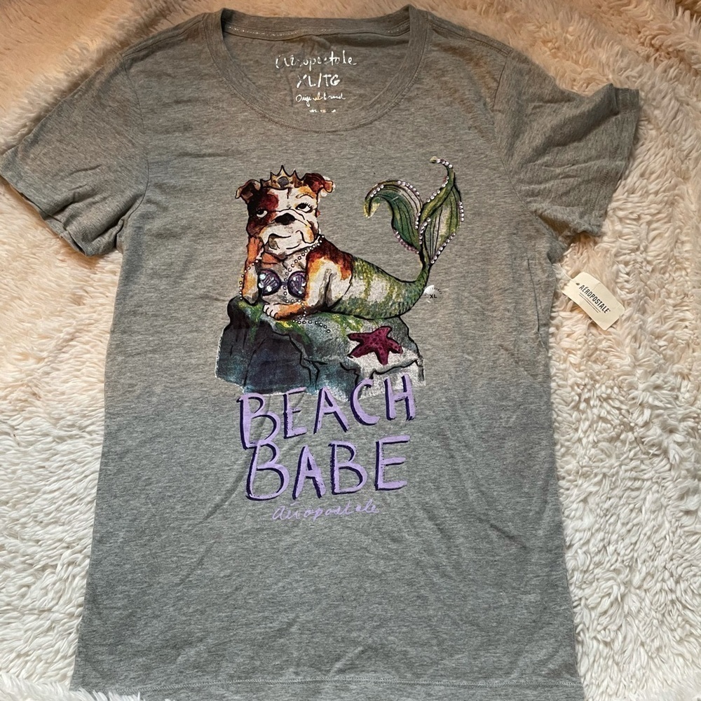 NWT Aeropostale T shirt beach babe size XL